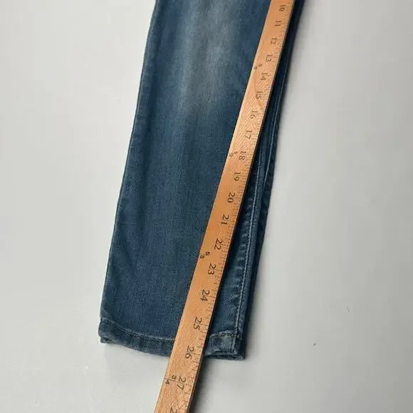 Judy Blue Jeans Womens 9/29 Blue Relaxed Fit Skinny Stretch Pockets Cropped - Picture 11 of 13